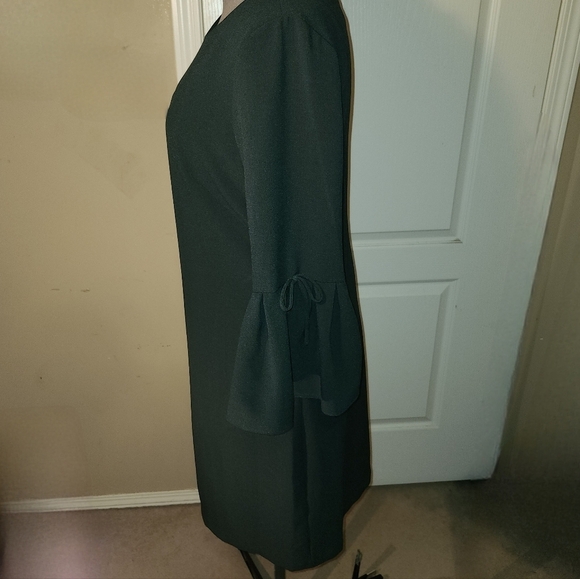 Eliza J scoop neck Flare  Sleeve Dress in emerald green, size 14 - Picture 6 of 13
